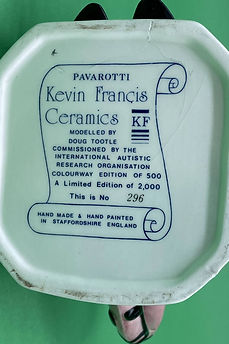Pavarotti seated toby jug - Kevin Francis Ceramics 1990
