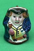 Squat Toby jug version 2 tiny - Torquay Pottery circa 1920
