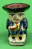 Ordinary Toby jug version 1 tiny blue - Torquay Pottery circa 1920