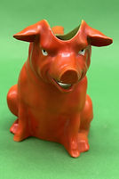 Pig toby jug creamer red - Royal Bayreuth circa 1920