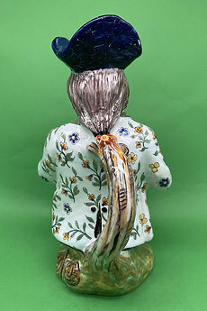Standing Toby faience jug full colorway - Desvres circa 1890