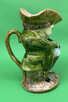 Snufftaker toby jug large green jacket - Staffordshire circa 1890