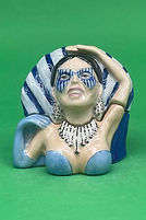 The Showgirl face pot blue - Kevin Francis 2005