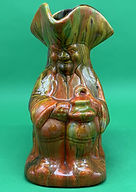 Ordinary Toby jug extra large orange - Brannam circa 1910