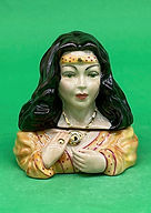 Helen of Troy face pot yellow - Kevin Francis circa 2004