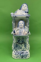 Vicar and Moses figurine faience - Desvres circa 1885