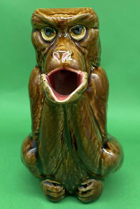 Monkey Drinking toby jug - Sarreguemines Esdeve 1905