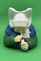 Smoking Woman toby jug - Quimper circa 1970
