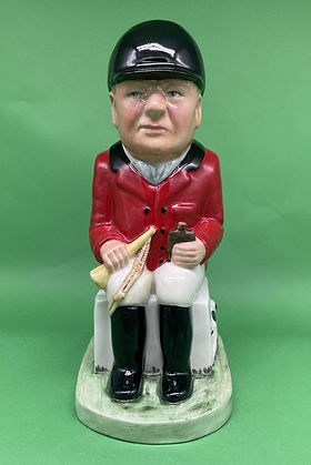 Winston Churchill Hunting Pink toby jug - Bairstow Manor Pottery circa 2020