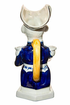 Admiral John Jellicoe toby jug blue and white - A. J. Wilkinson 1915