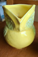 Owl toby jug yellow - Dwight C. Holmes circa 1940