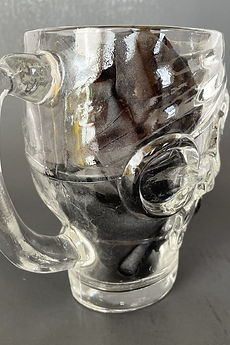 Skull glass character jug - Luminarc USA circa 2010