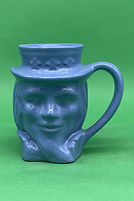 Uncle Sam character jug blue - Frankoma Pottery 1976