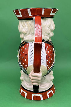 King of Clubs two headed character jug - Staffordshire circa 1890