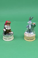 Elmer Fudd & Bugs Bunny thimbles - Lenox China 1998