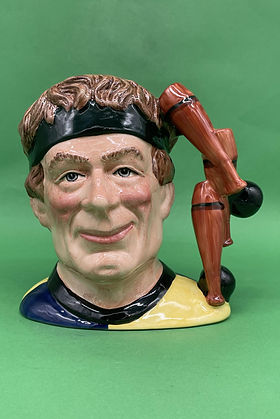 The Juggler character jug brown D6835 trial colorway - Royal Doulton 1989