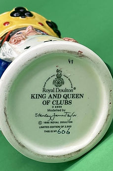 King and Queen of Clubs toby jug - Royal Doulton 1995