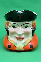Squire character jug orange - Keele Street Pottery circa 1950