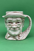 Cliff Arquette character jug large white - Atlantic Mold circa 1955