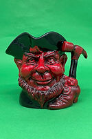 Leprechaun character jug version 2 Ruby Fusion flambé - Peggy Davies Ceramics circa 1998