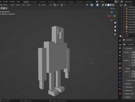 Blender Update 04.22.2022- A Blocky Start!