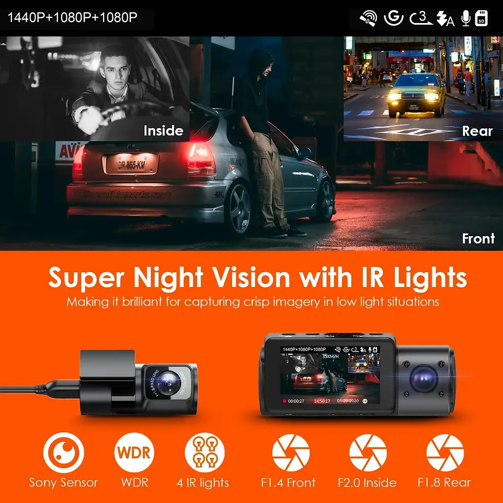 Thumbnail: Vantrue N4 DashCam 4K Car Video Recorder 3 in 1 DVR Dashcam