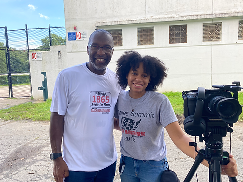 Myself and Tony Reed (right) in Boston, MA filming the documentary