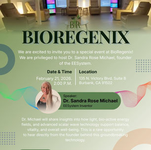 Experience Groundbreaking Energy Healing with Dr. Sandra Rose Michael at BioRegenix
