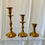 Thumbnail: Vintage Inspired, Old World, Brass Taper Candle Set