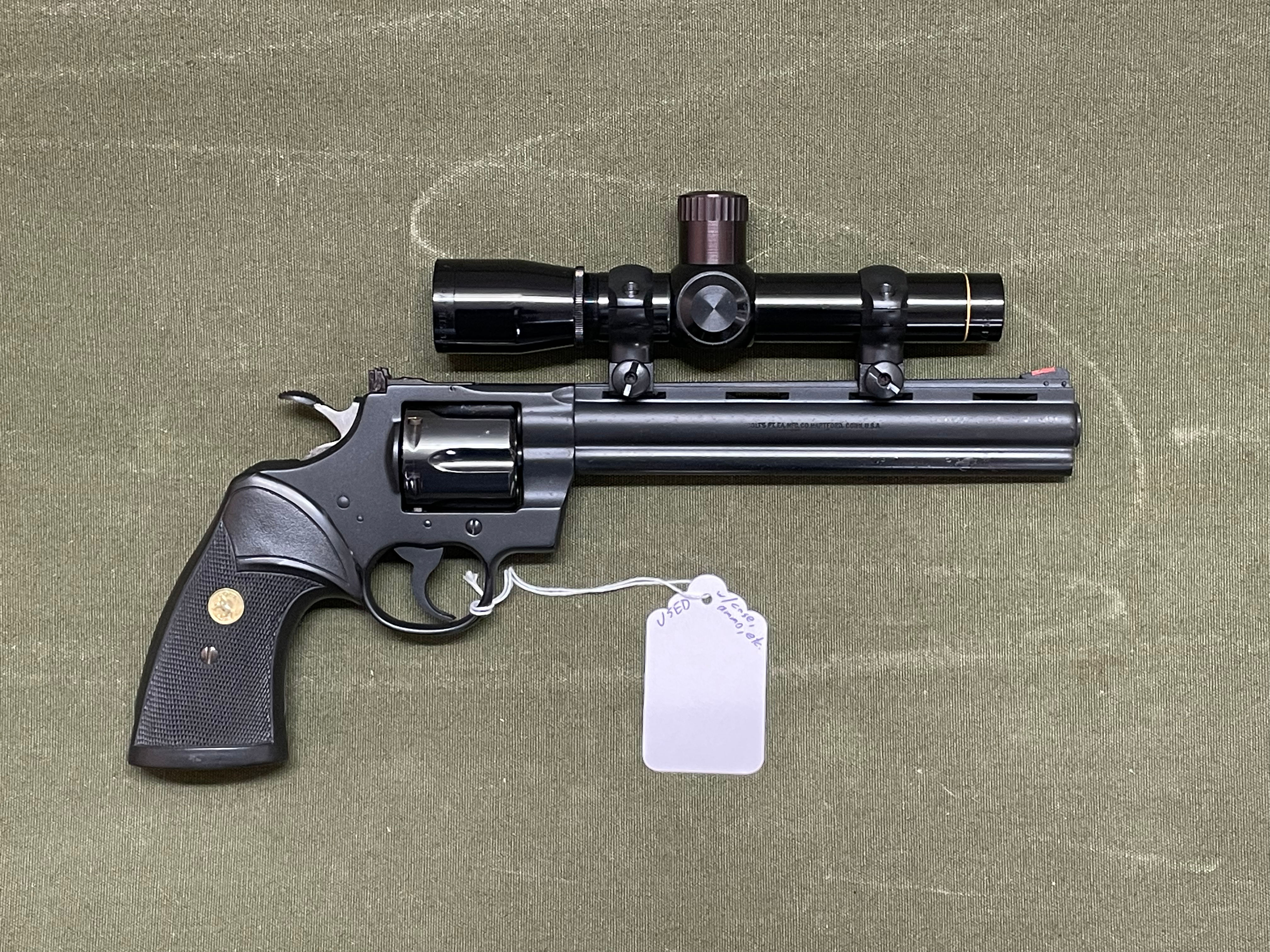 USED Colt Python Hunter .357 Magnum Revolver w/Leupold, Case, Ammo, ect.
