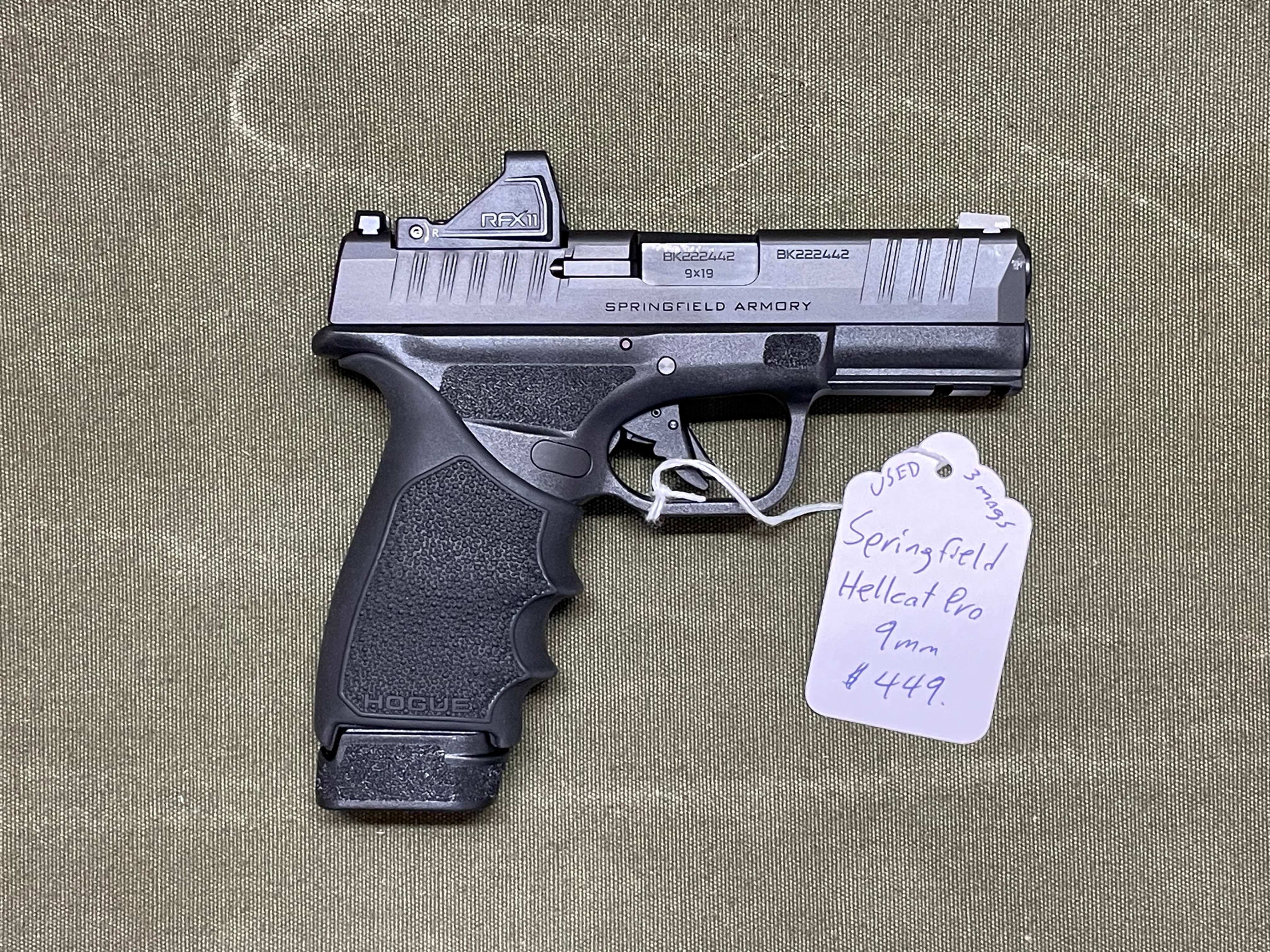 USED Springfield Hellcat Pro 9mm Semi-Auto Pistol w/Red Dot