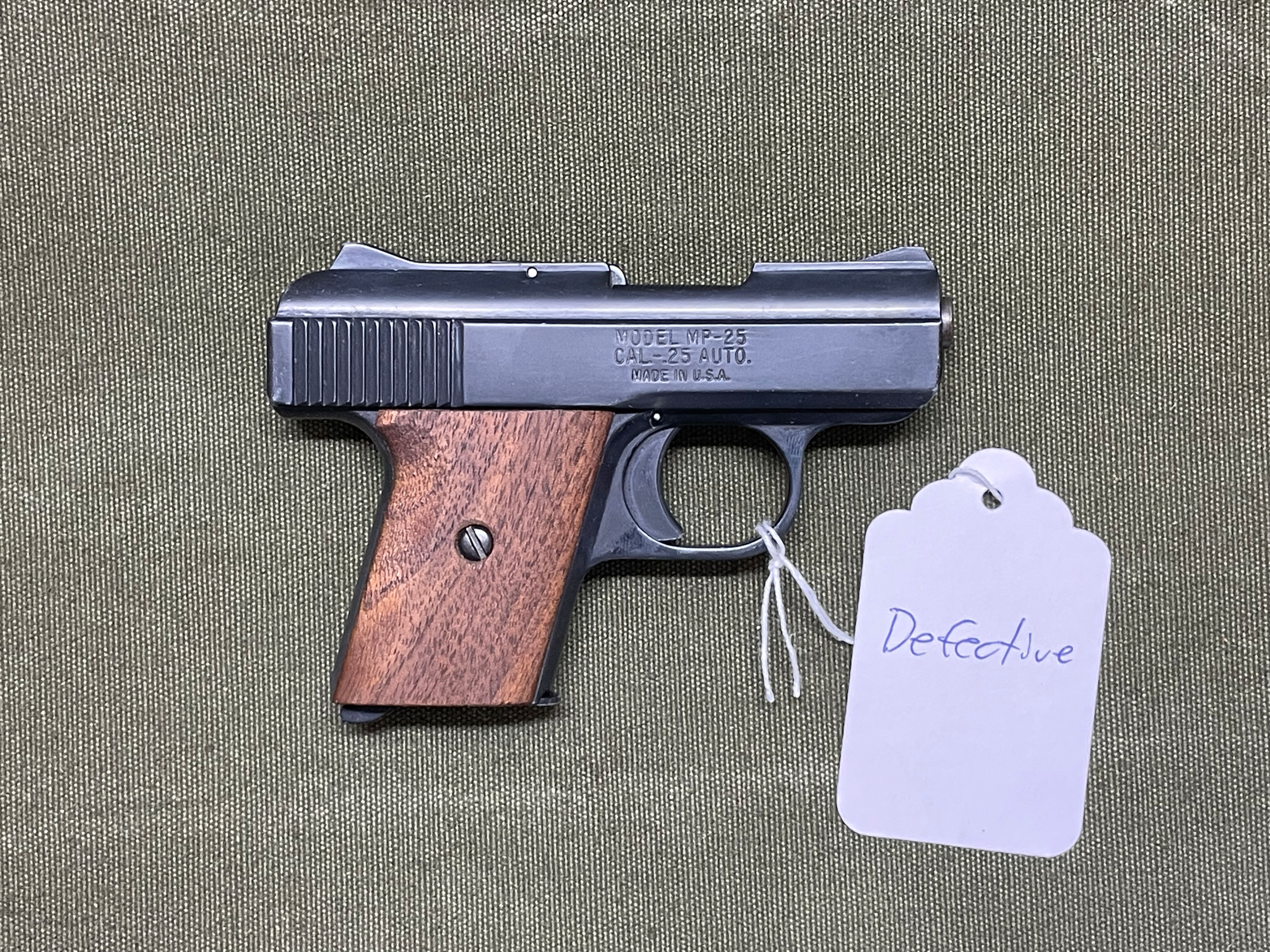 USED Raven MP-25 .25 ACP Semi-Auto Pistol PARTS OR REPAIR