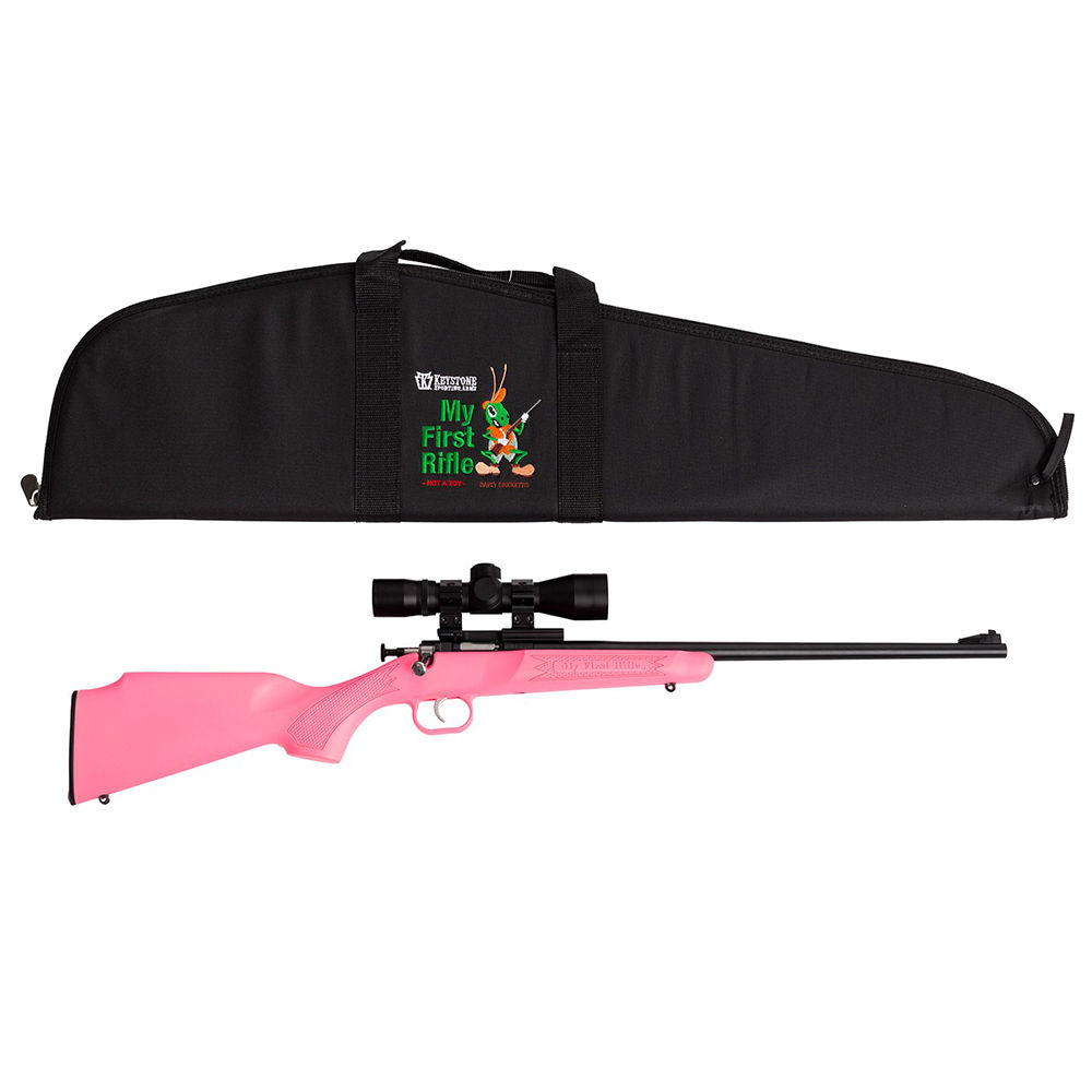 Keystone Crickett .22 S/L/LR Bolt-Action Rifle Bundle Pink