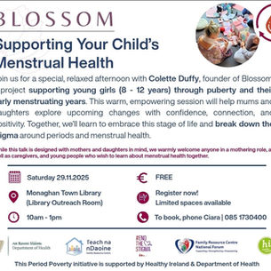 Blossom Workshop – Supporting Your Child’s Menstrual Health 
