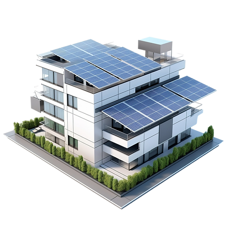 Modelo 3D de instalação Solar Residêncial
