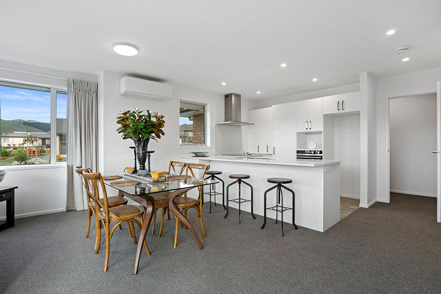 Modern open plan retirement villa interior at Longridge Country Estate