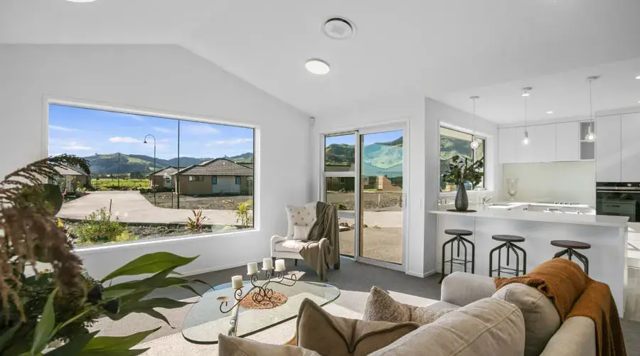 Open plan living area with countryside views Villa 145 Longridge Country Estate