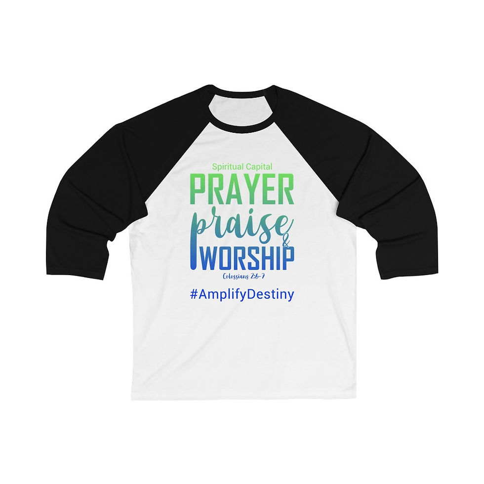 Thumbnail: Spiritual Capital Unisex 3/4 Sleeve Baseball Tee