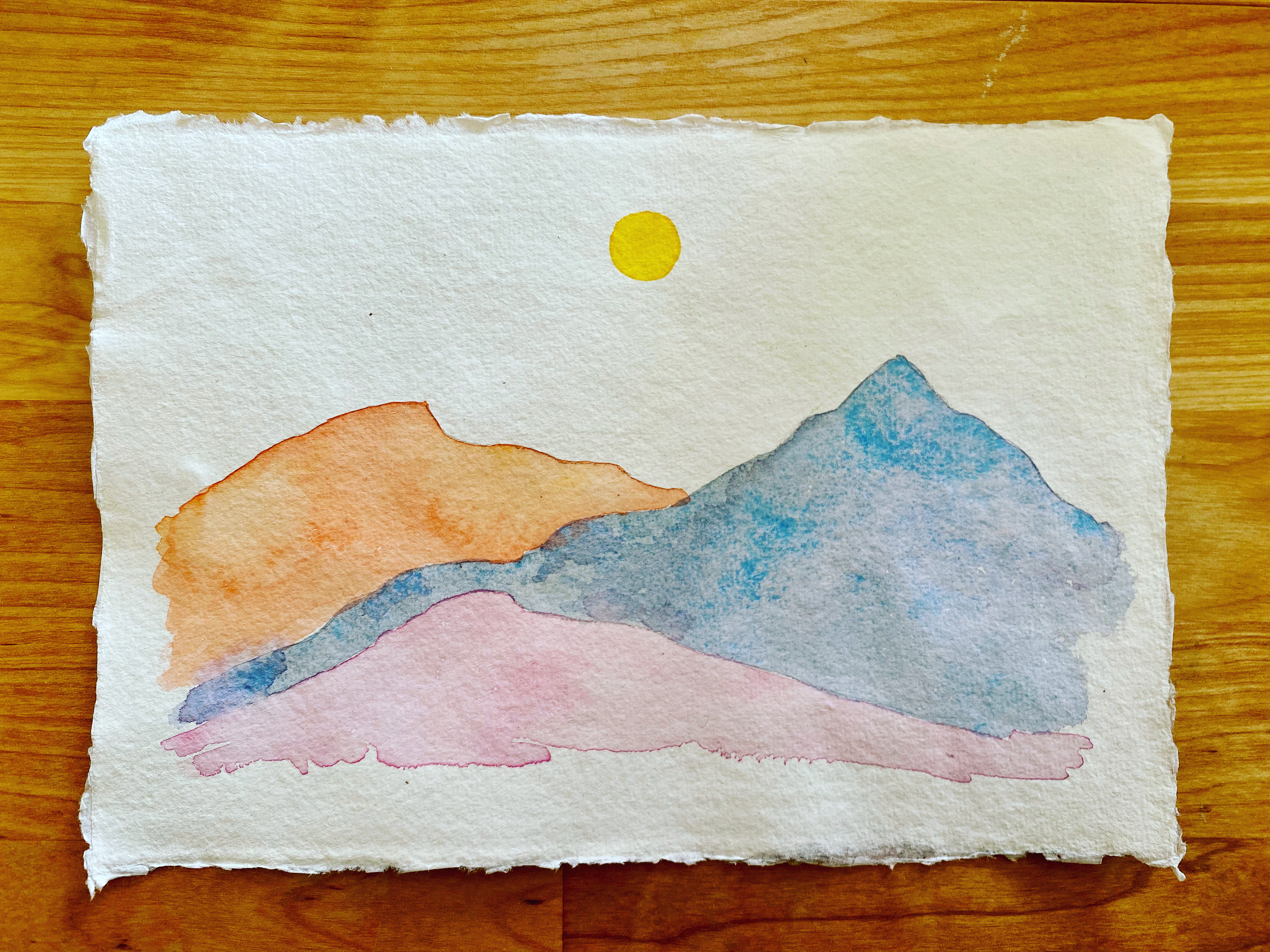 Mountains in Watercolour