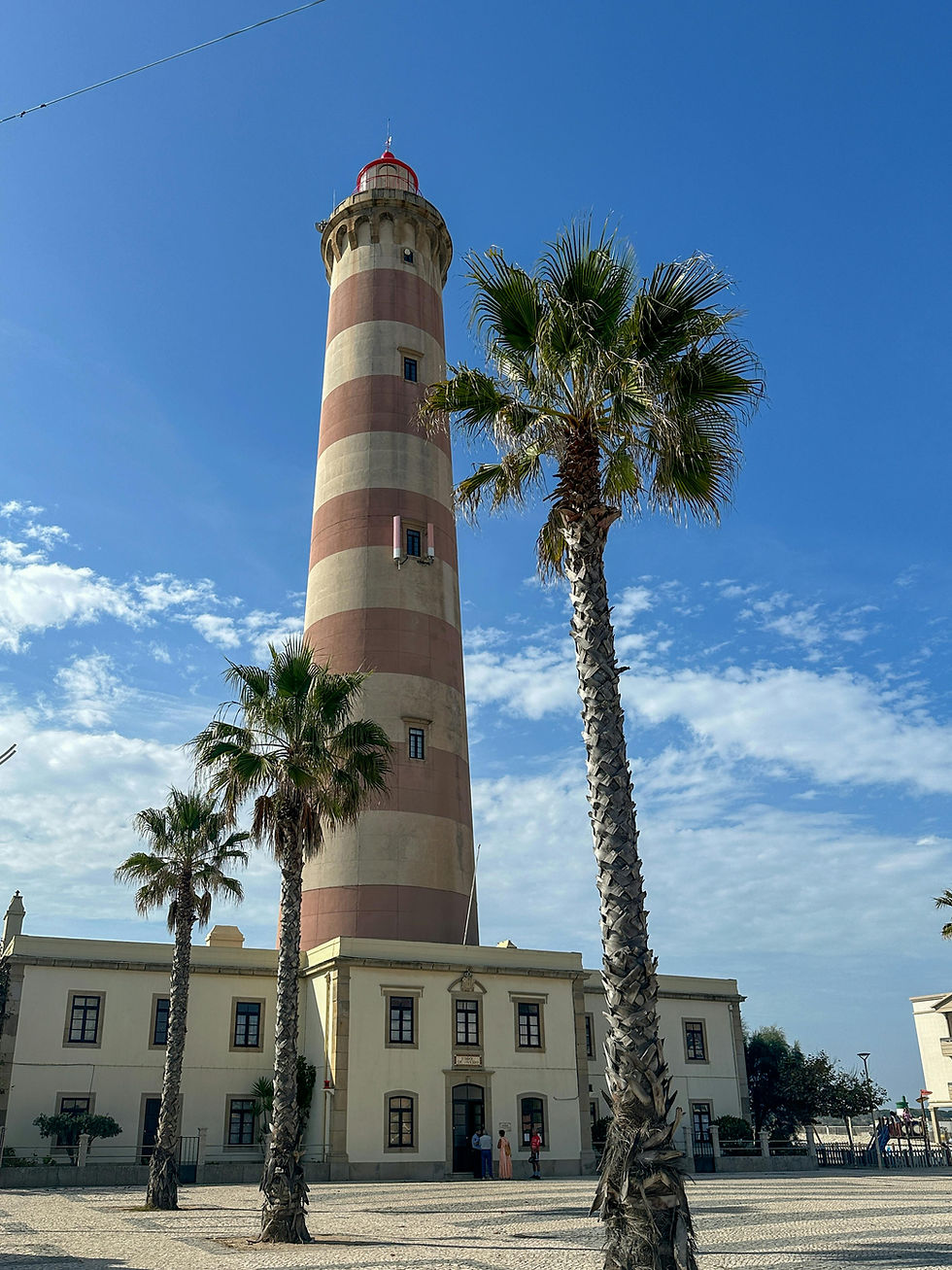 Barra Lighthouse in Aveiro Portugal tallest lighthouse with red and white stripes