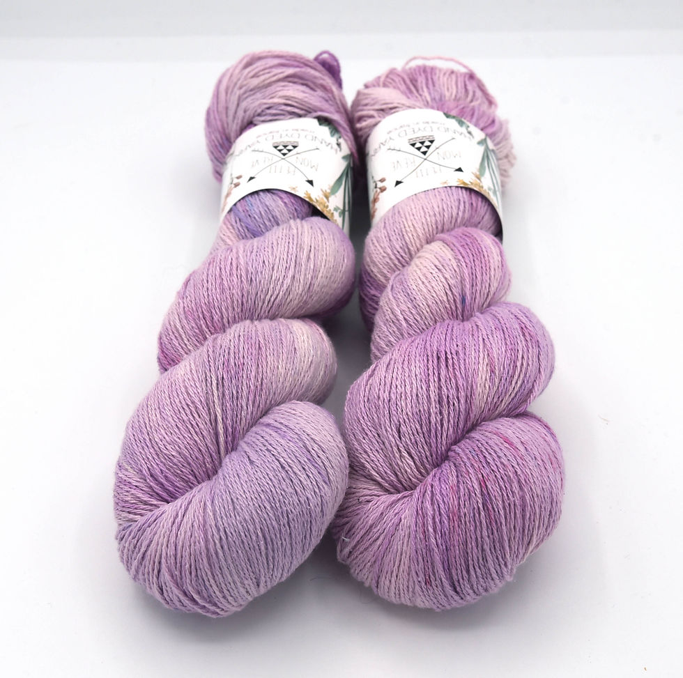 Miniature : Glycine Legere, 50% Soie Bourette, 40% Merinos, 10% Viscose