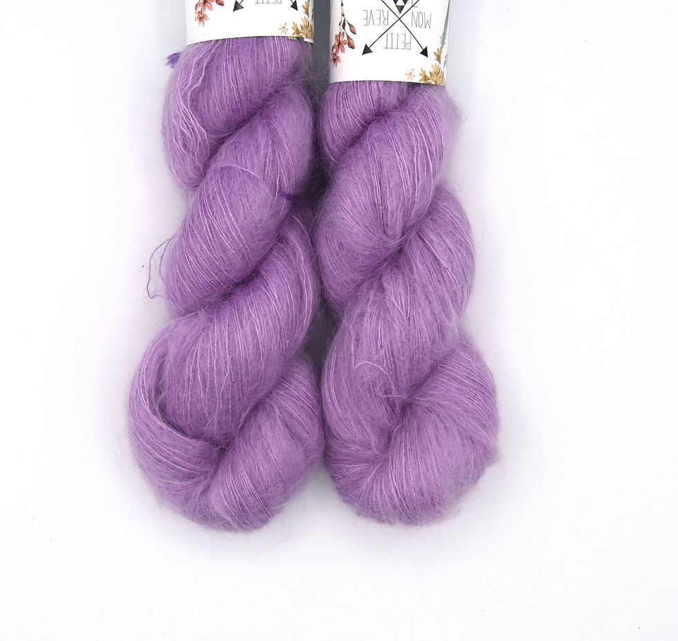 Thumbnail: Flieder, 70% Kid Mohair, 30% Soie