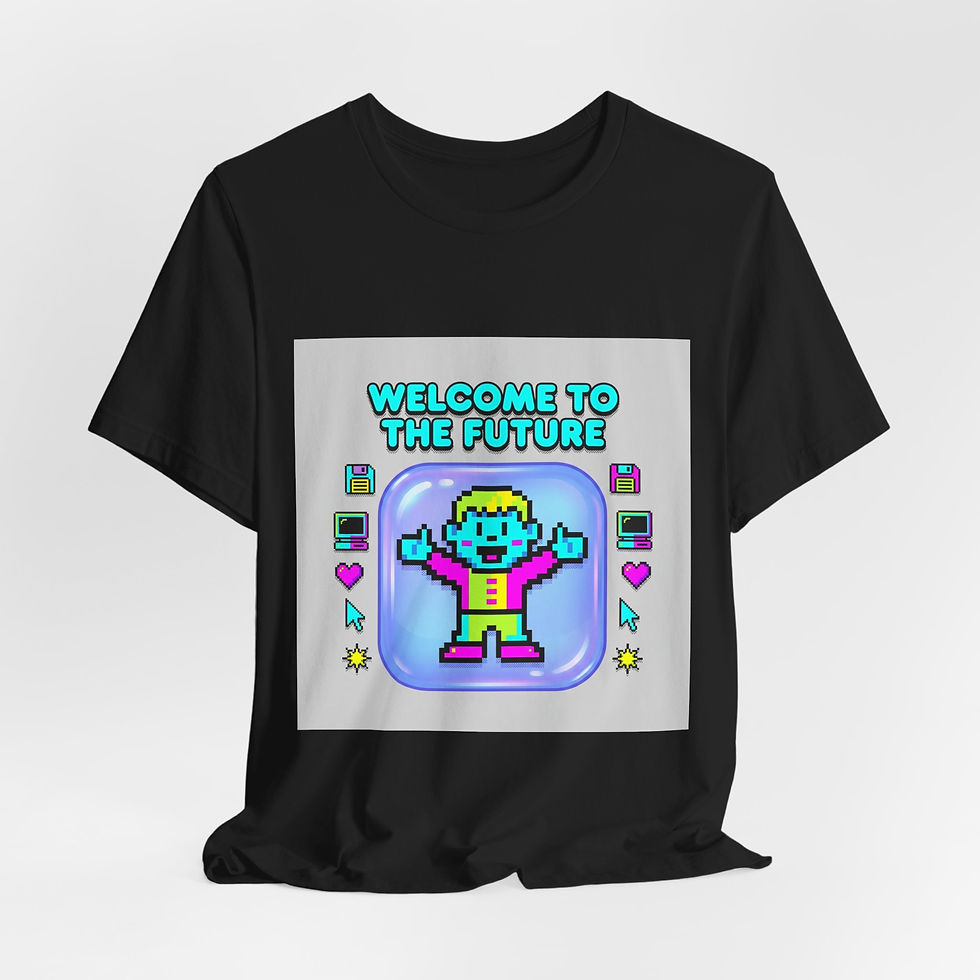Thumbnail: Welcome to the Future Tee | Y2K shirt, retro tech pixel art
