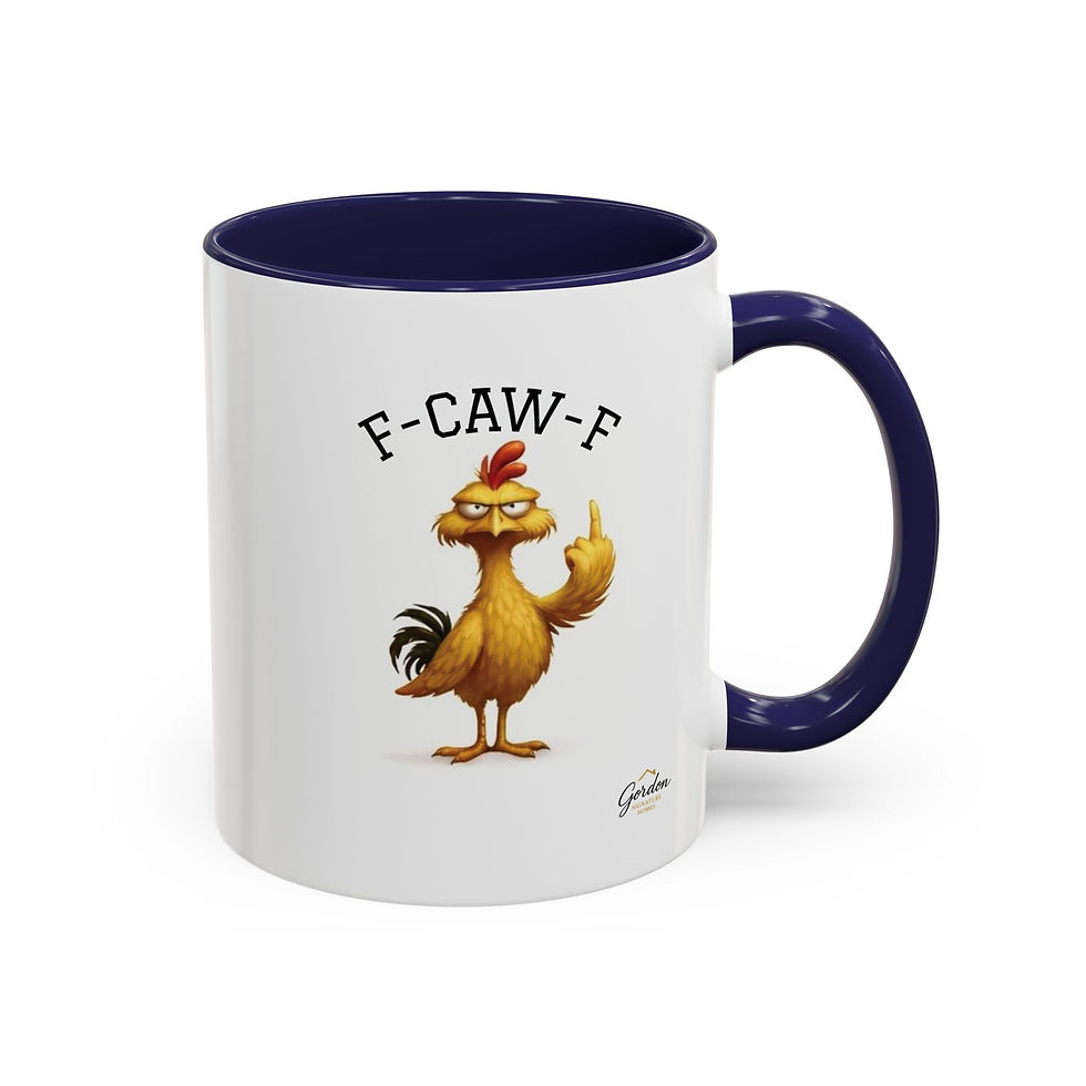 Thumbnail: F-CAW-F Coffee Mug — Funny Chicken Accent Mug (11/15oz)