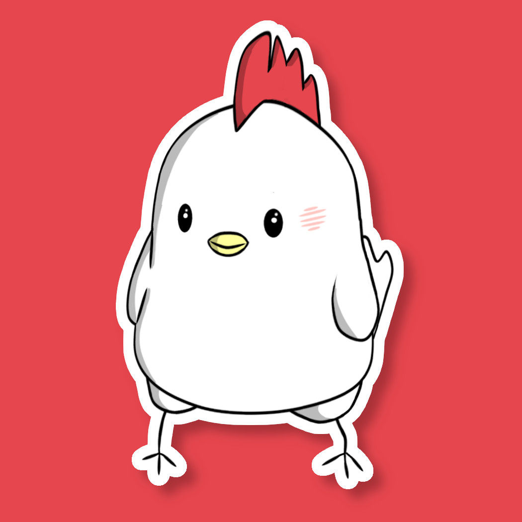 Kawaii Cheicken Sticker