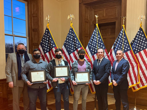 Hunterdon County Commissioners Recognize 4 Polytech Students as Cabrini University Poster Finalists