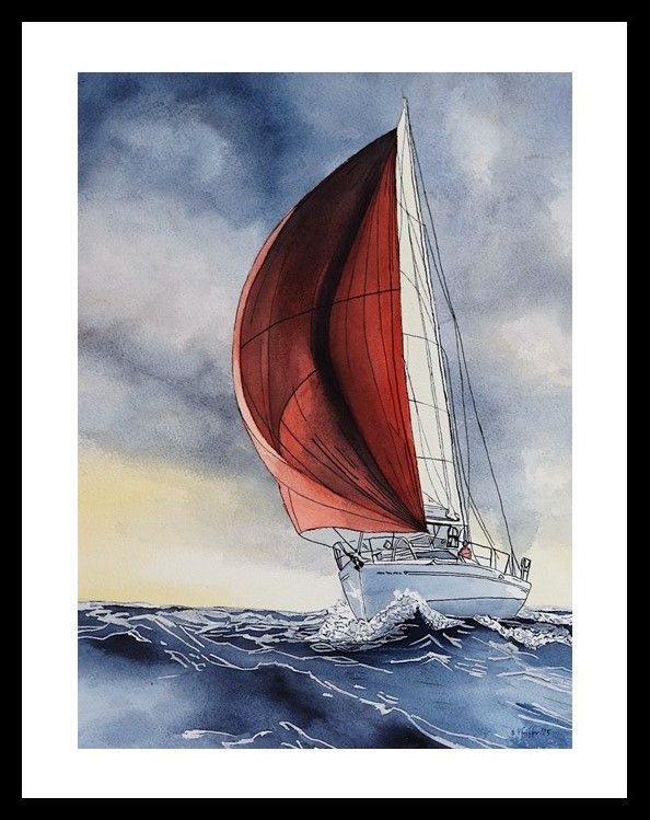 Roter Spinnaker