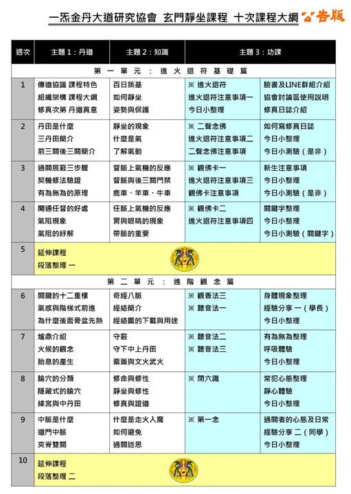 一炁金丹大道築基班招收新生