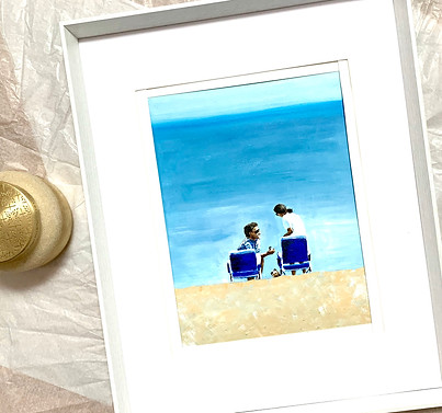 Engagement Painting - Boston Bride and Groom