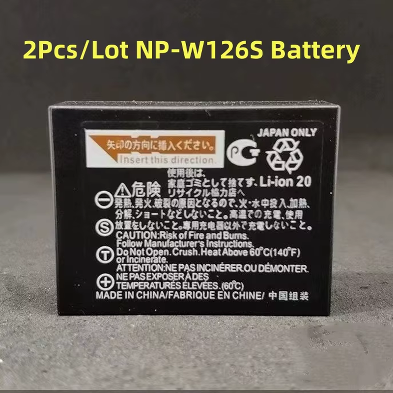 Thumbnail: High-Performance NP-W126S W126S Camera Battery or Charger for Fujifilm Fuji X-H1
